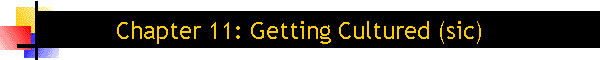 Chapter 11: Getting Cultured (sic)